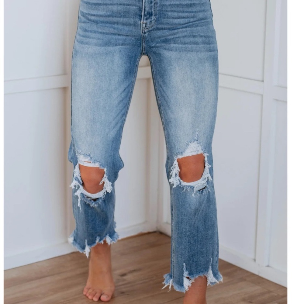 Distressed Blue Women's Jeans